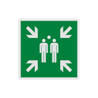 Reflecterende sticker of bord Pictogram E007 - Verzamelplaats