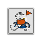 Attentiebord Dick Bruna - op de fiets - LV.AB.G11