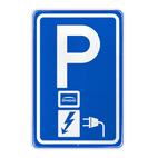 Parkeerbord oplaadpunt met logo Engie voor elektrische voertuigen - RVV E08o