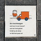 Stoeptegel Dick Bruna - de vrachtwagen