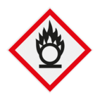 Veiligheidspictogram GHS03 - Gevaar oxiderende stoffen - reflecterend
