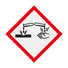 Reflecterende sticker of bord Pictogram GHS05 - Gevaar bijtende stoffen