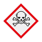 Reflecterende sticker of bord Pictogram GHS06 - Gevaar (zeer) giftige stoffen