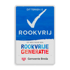 Rookvrij terrein - Informatiebord - Op weg naar een Rookvrije generatie - met logo