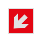 Panneau angulaire - F000 - Flèche diagonale gauche vers le bas