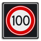 Verkeersbord RVV A01 100s - Maximum snelheid 100 km/h