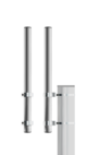 Buispaal Ø76x1000mm parallel aan (licht)mast