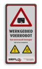 Veiligheidsbord 1:2 - Werkgebied Robot + logo / in huisstijl