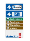 Routebord Parkeren Hattem - 02 - Touristisch - met pijl