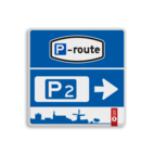 Routebord Parkeren Hattem - 03 - met pijl