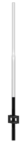 Aluminium mast Ø120/90-4000mm boven maaiveld - wit + bitumen