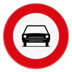 Panneau SB250 - C5 - Accès interdit aux conducteurs de véhicules à moteur