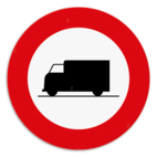 Panneau C23 - Accès interdit aux conducteurs de véhicules destinés ou utilisés au transport de choses
