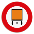 Panneau SB250 - C24a - Accès interdit aux conducteurs de véhicules transportant des marchandises dangereuses