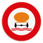 Verkeersbord SB250 C24c -Verboden toegang voor bestuurders van voertuigen die gevaarlijke verontreinigende stoffen vervoeren