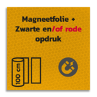 Magneetbord reflecterend FLUOR Geel klasse 3 Zwart/Rode opdruk