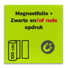 Magneetbord reflecterend FLUOR Geel/Groen klasse 3 geprint + Zwart/Rood