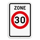 Verkeersbord SB250 F4a - Zone 30