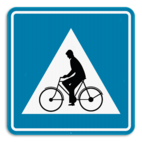 Verkeersbord SB250 F50 - Oversteekplaats fietsers