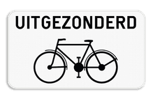 Verkeersbord SB250 M2 - Uitgezonderd fietsers