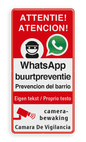 Tweetalig WhatsApp Buurtpreventie bord