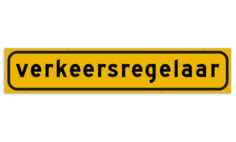 Autobord verkeersregelaar 500x100mm reflecterend geel FLUOR