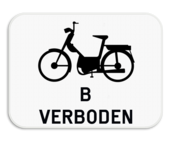 Verkeersbord SB250 M7 - Verbod voor bromfietsen klasse B