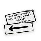 Sticker 315x130mm t.b.v. parkeerbord 40cm breed