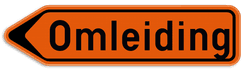 Verkeersbord SB250 F41 - Wegwijzer omleidingsweg Links