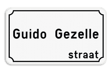 Straatnaambord België 4:2 - Klassieke rand