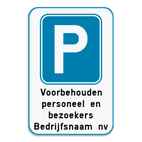 Parkeerbod met eigen tekst