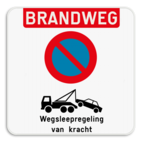 Parkeerverbod - Brandweg + Wegsleepregeling