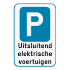 Parkeerbod uitsluitend elektrische voertuigen