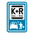 Panneau de stationnement Kiss&Ride + Pictogramme