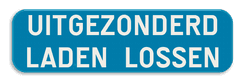 Verkeersbord SB250 G type IV - Uitgezonderd laden en lossen