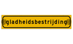 Autobord met zuignappen 500x100mm gladheidsbestrijding geel FLUOR