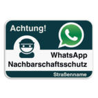 Panneau WhatsApp - Nom de rue - Allemand