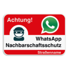 WhatsAppbord - Achtung! - Rood
