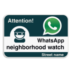 WhatsAppbord met jouw straatnaam - Engels