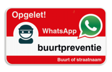 WhatsApp onderbord met eigen tekst - Rood