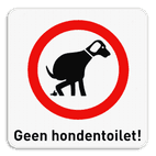 Verbod hondenpoep 1:1 met eigen tekst