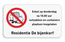 Informatiebord - Afvalverbod met eigen tekst