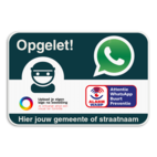 WABP WhatsAppbord met jouw straatnaam en logo