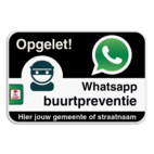 WABP WhatsAppbord met jouw straatnaam - zwart