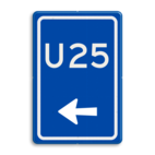 Verkeersbord RVV BW501l - U-bord