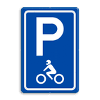 Verkeersbord RVV E08m - motor - Parkeerplaats motoren