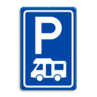 Verkeersbord RVV E08n - Parkeerplaats campers