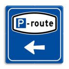 Verkeersbord RVV BW204 - Parkeerrouteverwijzing