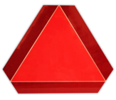 Langzaam verkeer bord - driehoek 400mm fluorescerend oranje