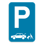 Parkeerbord E9 laden en losen auto